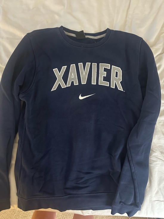 Nike Tops - Nike Men's Navy Crewneck Sweatshirt with Xavier Logo